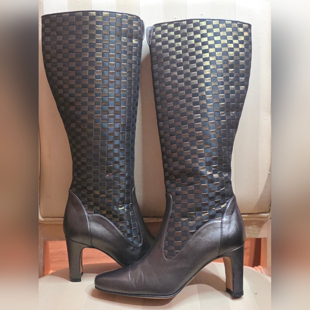 BALLY CHIEUTI LADIES BRONZE MID CALF  BOOTS SIZE 5.5 LIKE NEW CONDITION